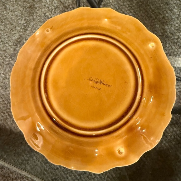 Sarreguemines Majolica pears Plate France Vintage Dessert plate 7.5 in - Picture 3 of 4